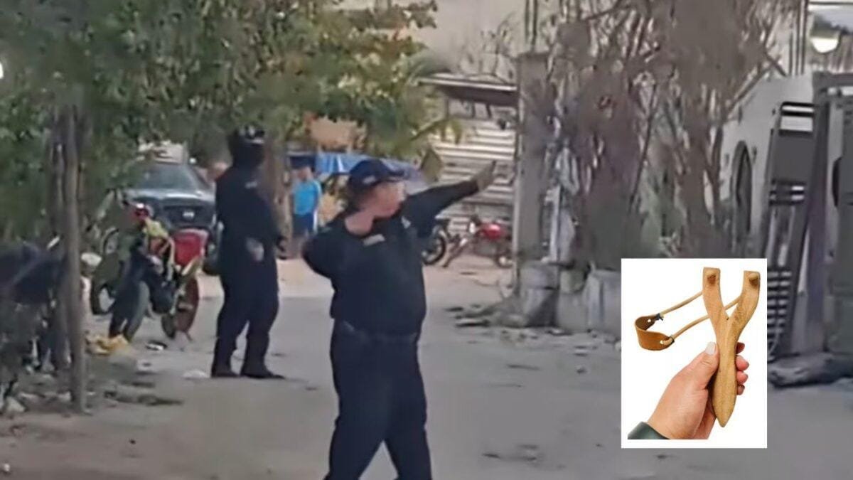 Con resorteras: Policía de Yucatán detienen a dos presuntos ladrones (VIDEO)