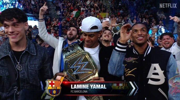 Lamine Yamal se roba el show en WWE SmackDown en Barcelona