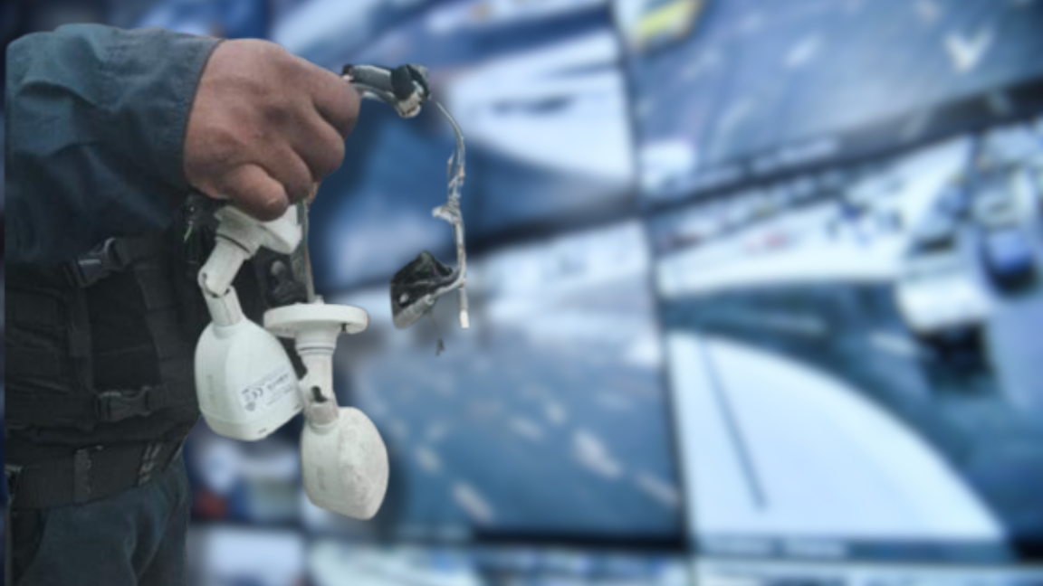 Hallan sistema de videovigilancia instalado por el crimen organizado en postes de luz, en Nuevo León