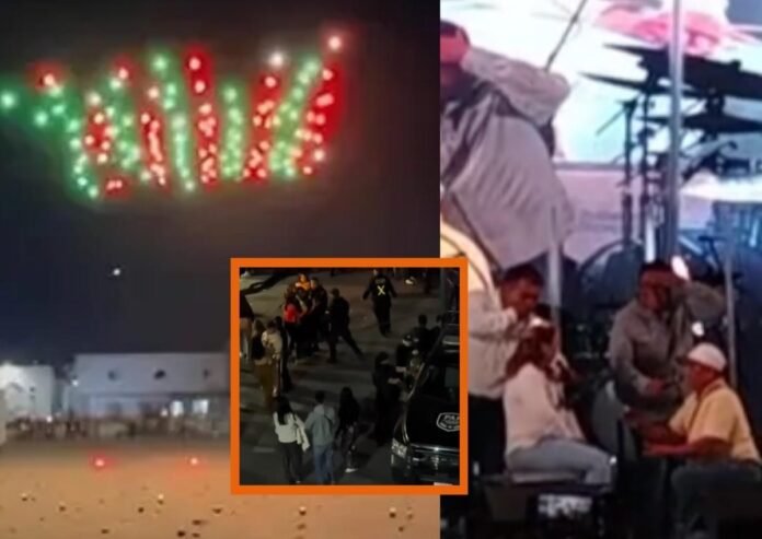 Pedida de matrimonio, riña y ‘choque’ de drones, así se vivió el Grito de Independencia en Coahuila (VIDEO)