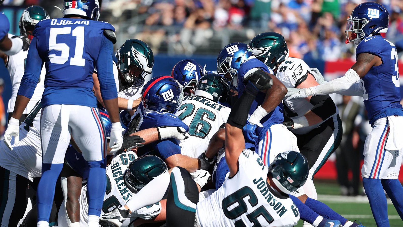 ¡Thursday Night Football de rivalidad NFC East! ¿Aplastarán los Eagles a los Giants?