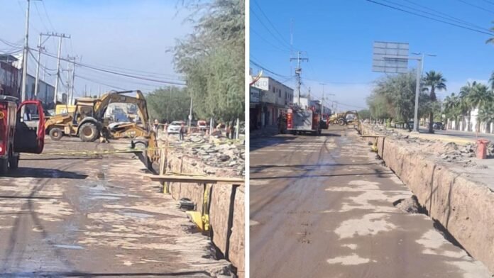 Controlan fuga de gas en bulevar Centenario de Torreón; mantienen circulación parcial