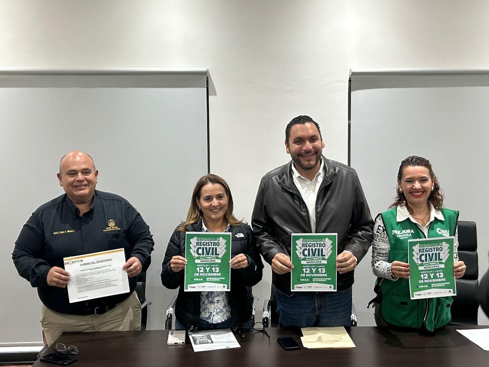 Monclova se prepara para la gran Brigada de Registro Civil con servicios a bajo costo